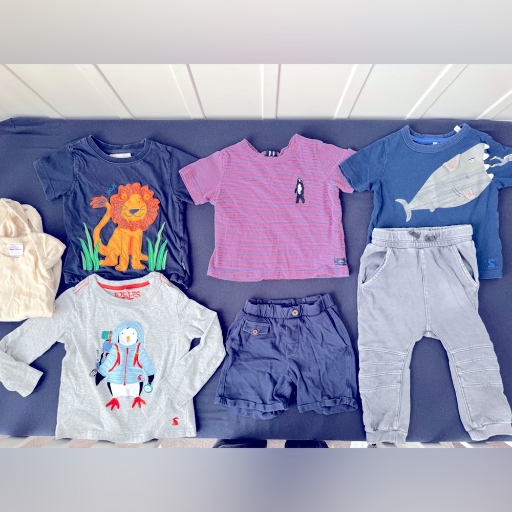 8 pieces toddler 100% cotton separates from Joules, Jojo Bebe Maman, H&M, Hanna